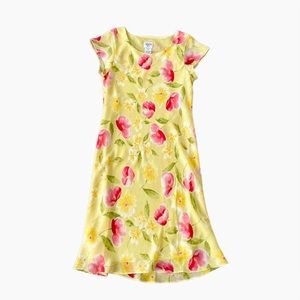UNUSED Talbots Kids Pale Yellow Flower Dress